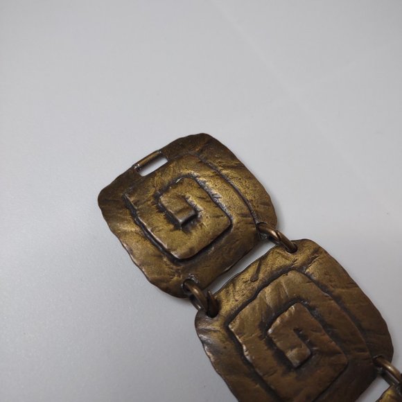 Vintage JJ Square Metal Link Bracelet - Picture 3 of 16